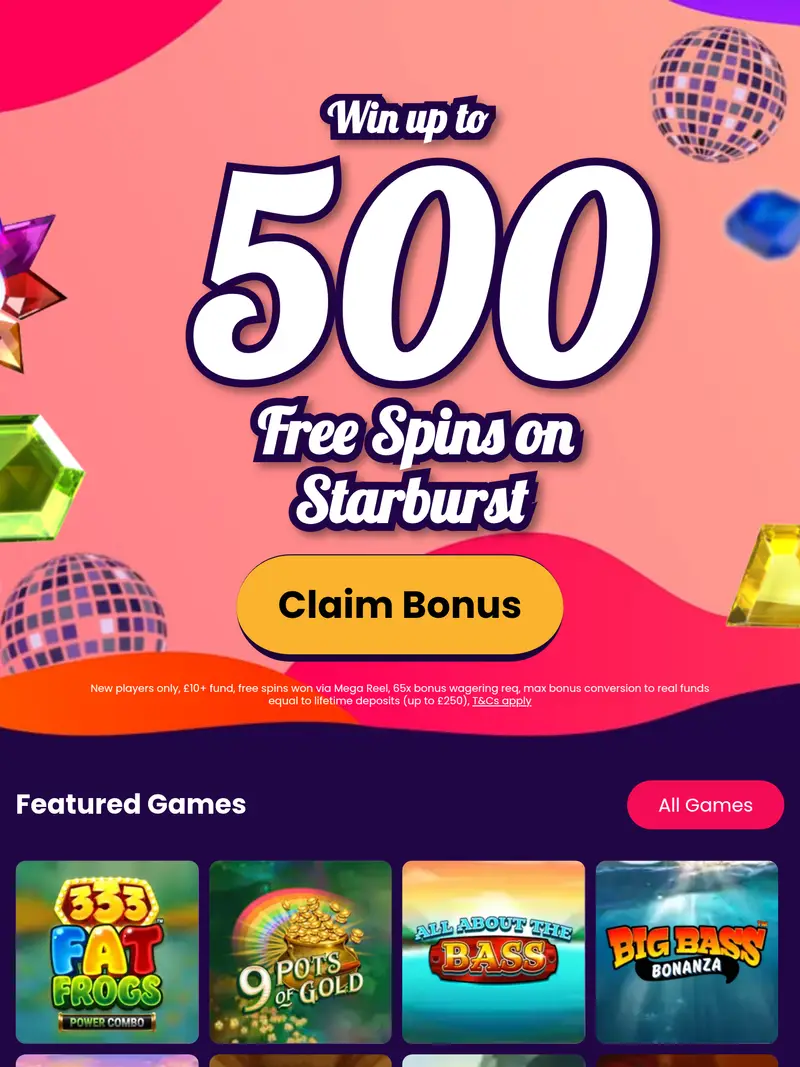 Slotsbaby - homepage (tablet)