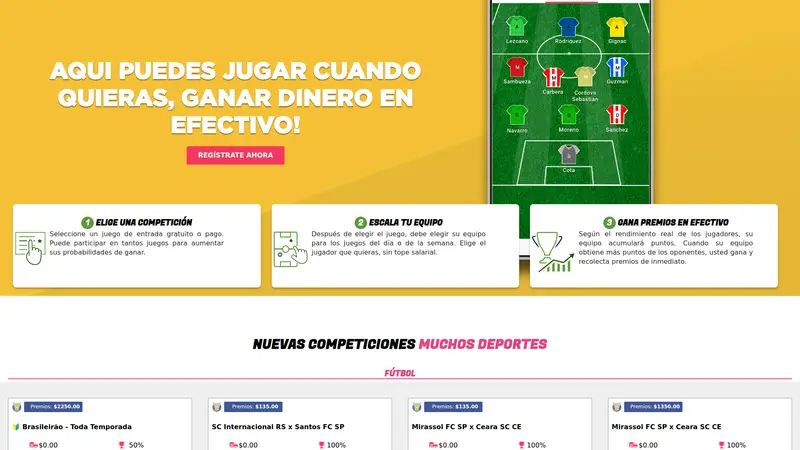 Sportito - homepage (desktop)