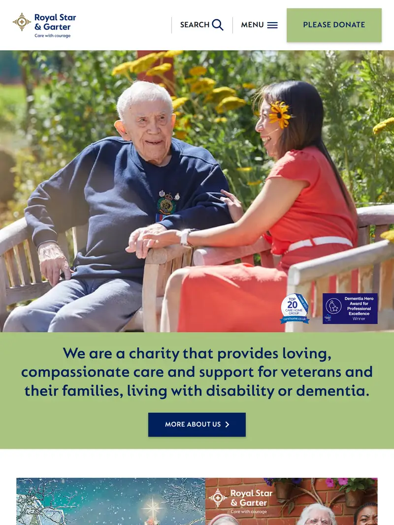 Starandgarter - homepage (tablet)