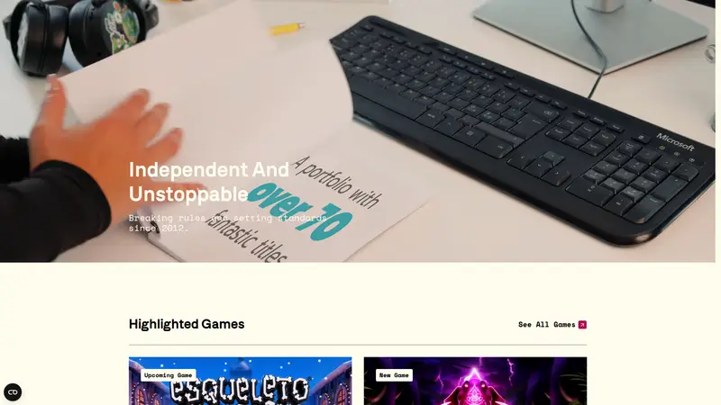 Thunderkick - homepage (desktop)