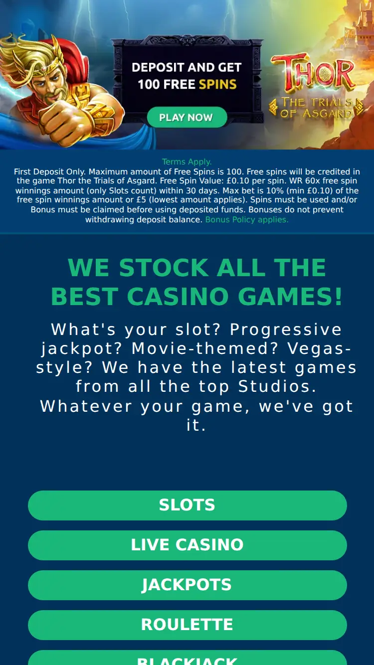 Turbonino - homepage (mobile)