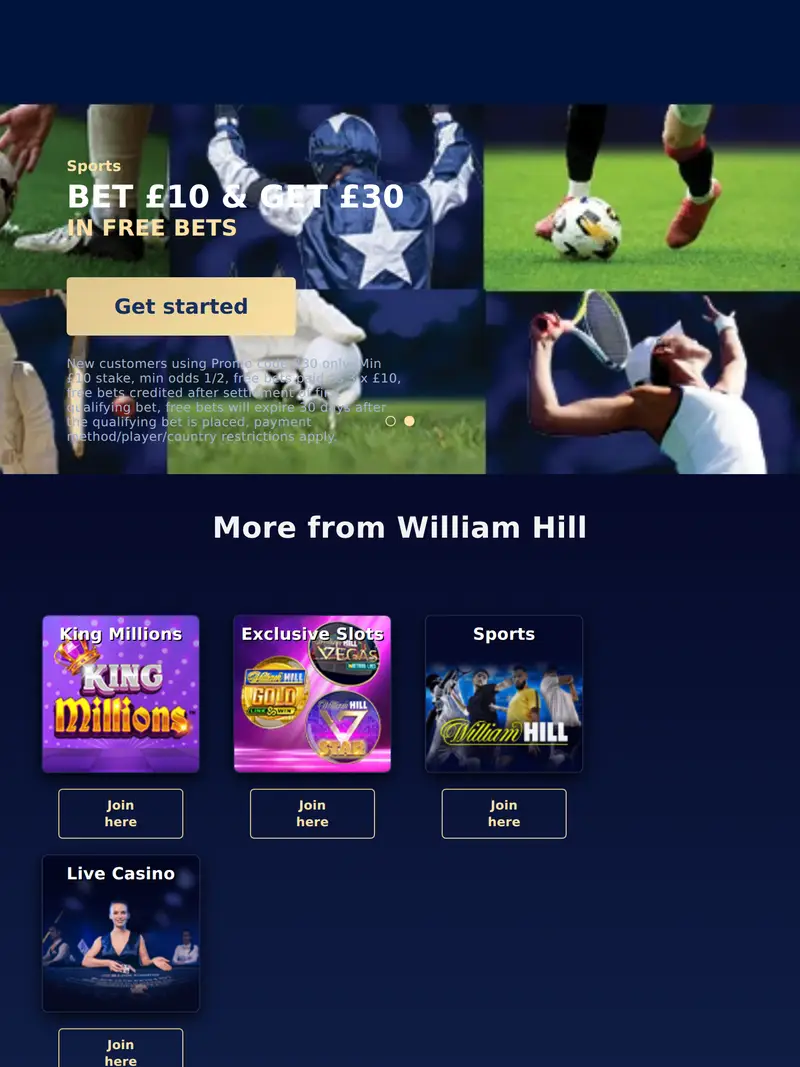Williamhill - homepage (tablet)