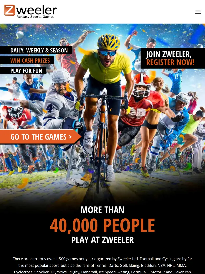 Zweeler - homepage (tablet)